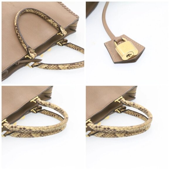 LOUIS VUITTON Very Zip Tote Hand Bag Leather Snake Skin N94301 LV Auth 24504A - Picture 16 of 16